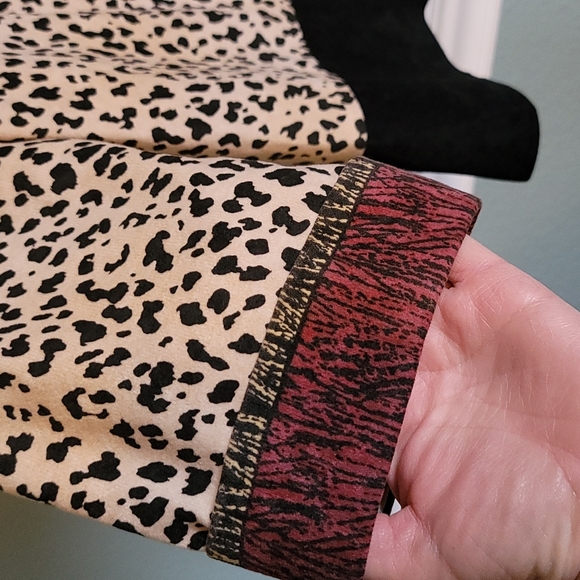 M.H.M. Animal Print Style Drape Jacket - Picture 3 of 6